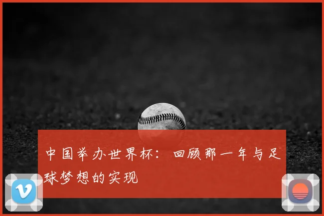 中国举办世界杯:回顾那一年与足球梦想的实现